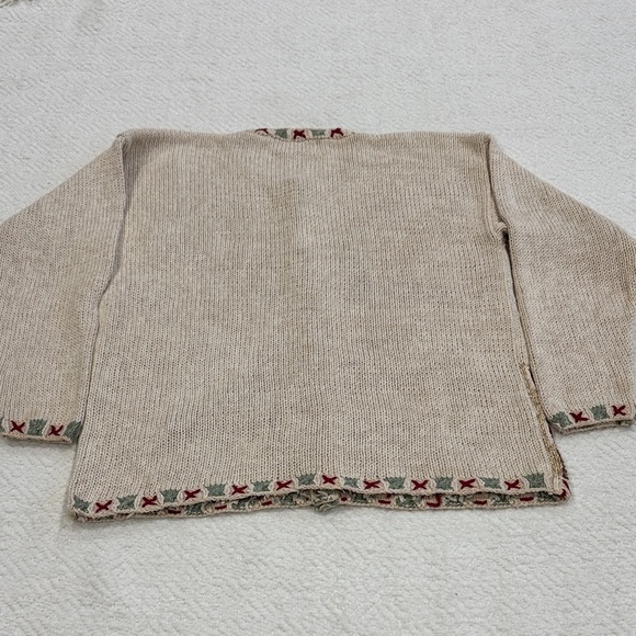 VINTAGE Paul Harris Design Women's Cream Cardigan Sz S - Picture 8 of 9